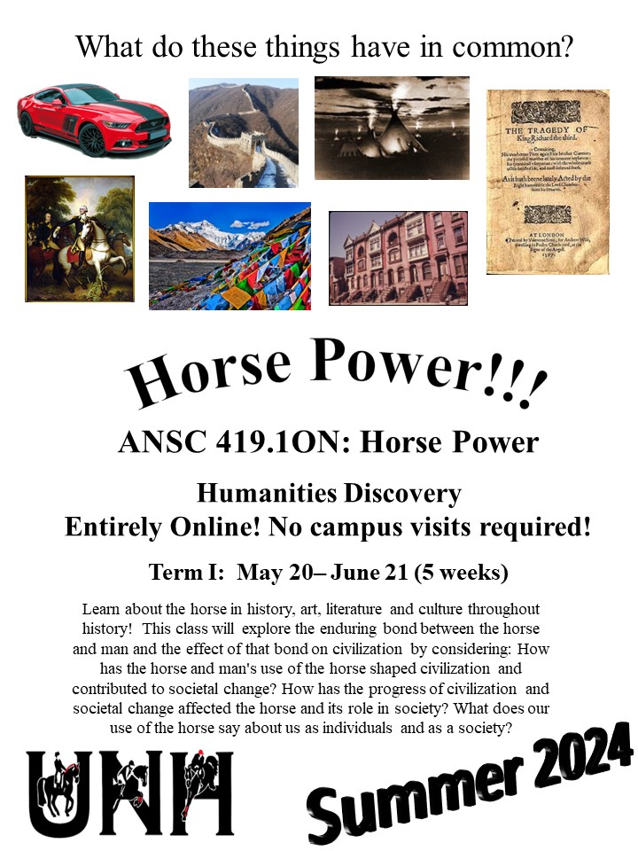 Additional course info for ANSC 419 (01) - Horse Power