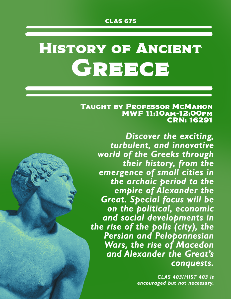 Additional course info for CLAS 675 (01) - History of Ancient Greece