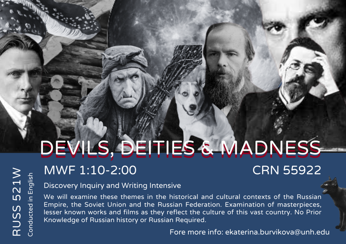 Additional course info for RUSS 521W (01) - Devils, Deities, and Madness in Russian Literature