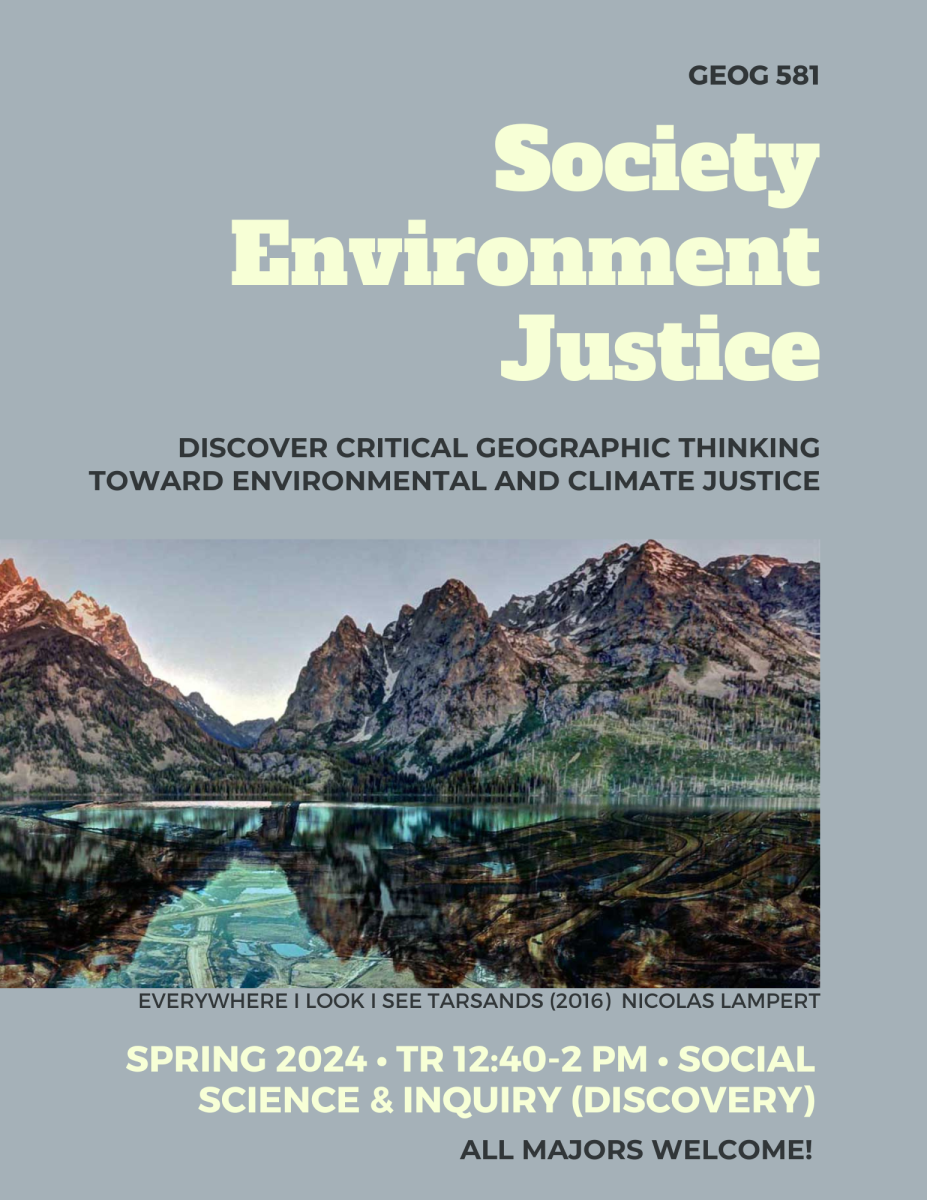 Additional course info for GEOG 581 (01) - Society, Environment and Justice