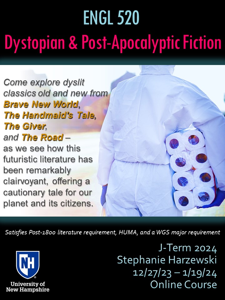 Additional course info for ENGL 520 (01) - Dystopian and Post-Apocalyptic Fiction