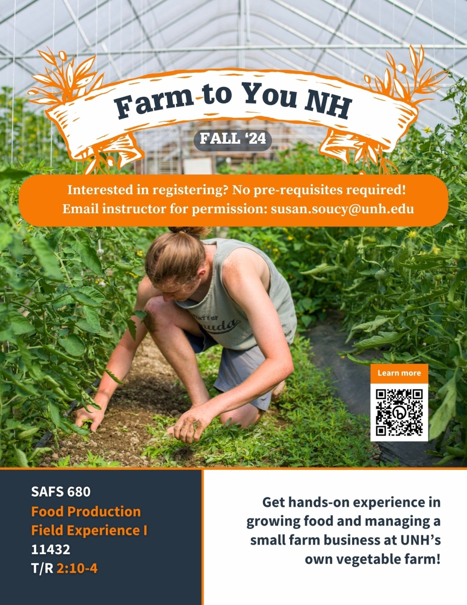 Additional course info for SAFS 680 (01) - Food Production Field Experience II